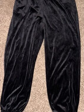 Better Be Black Velvet Jogger Pants